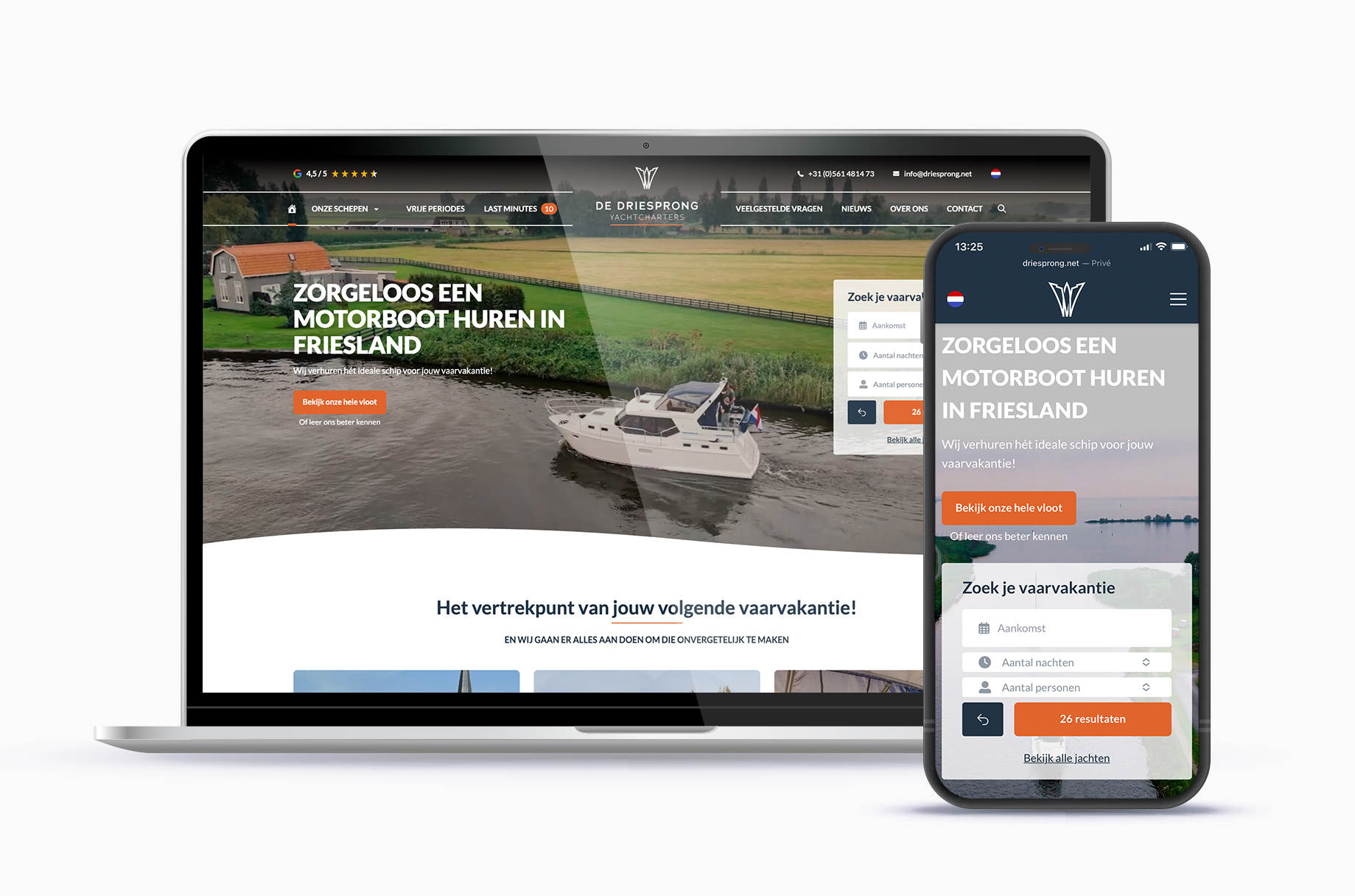 Project voor De Driesprong Yachtcharters