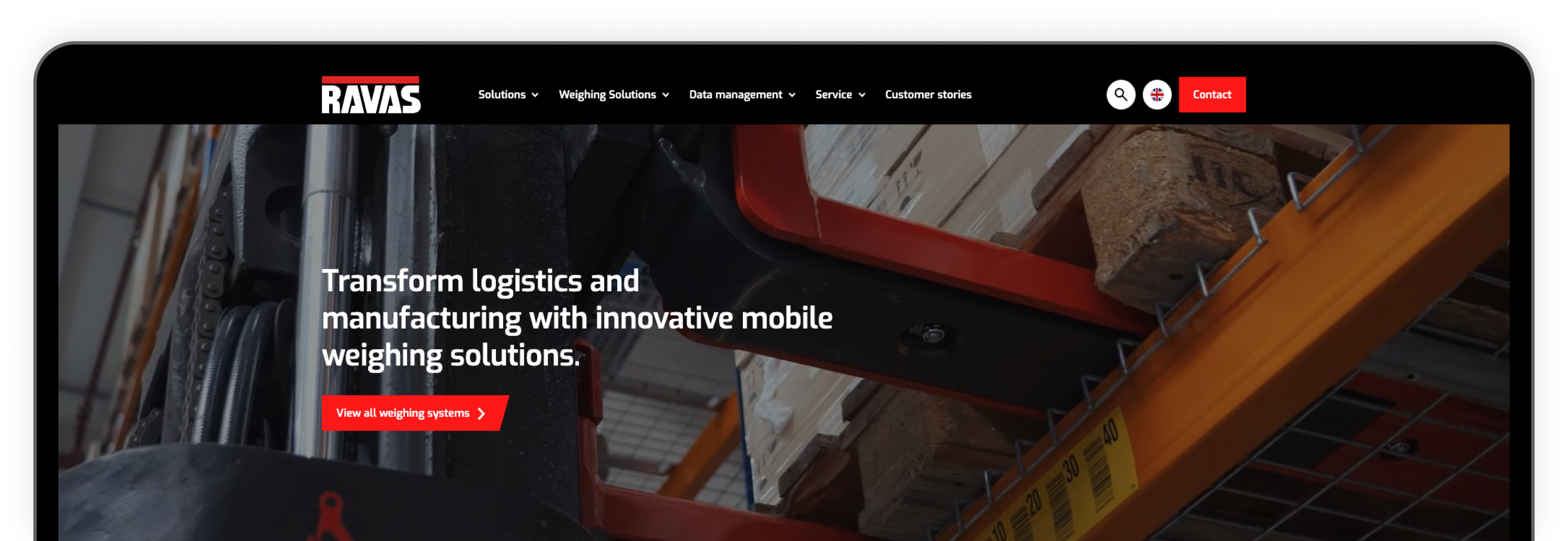 Desktop website Ravas