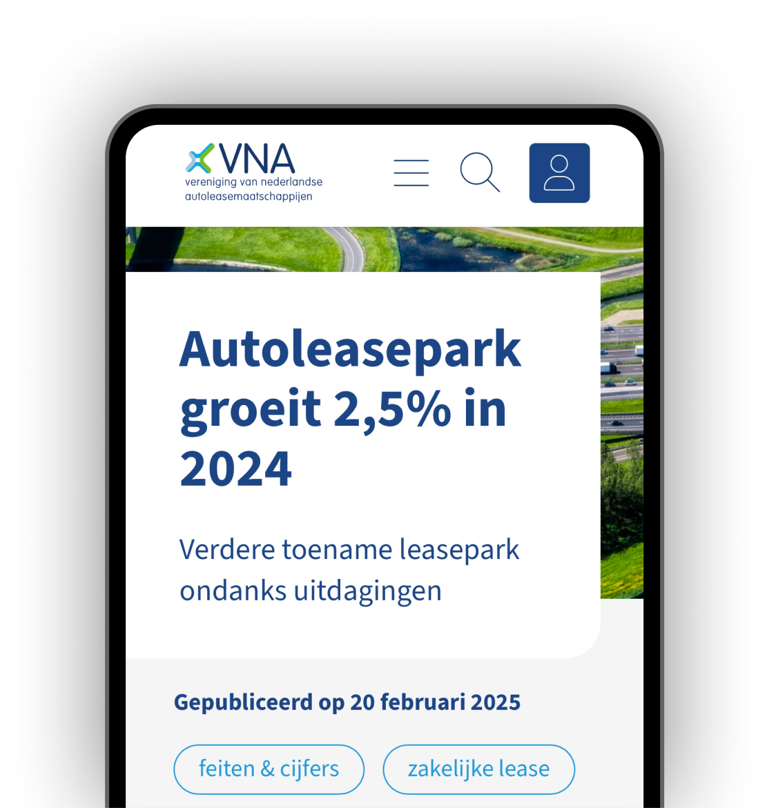 Mobiel website VNA