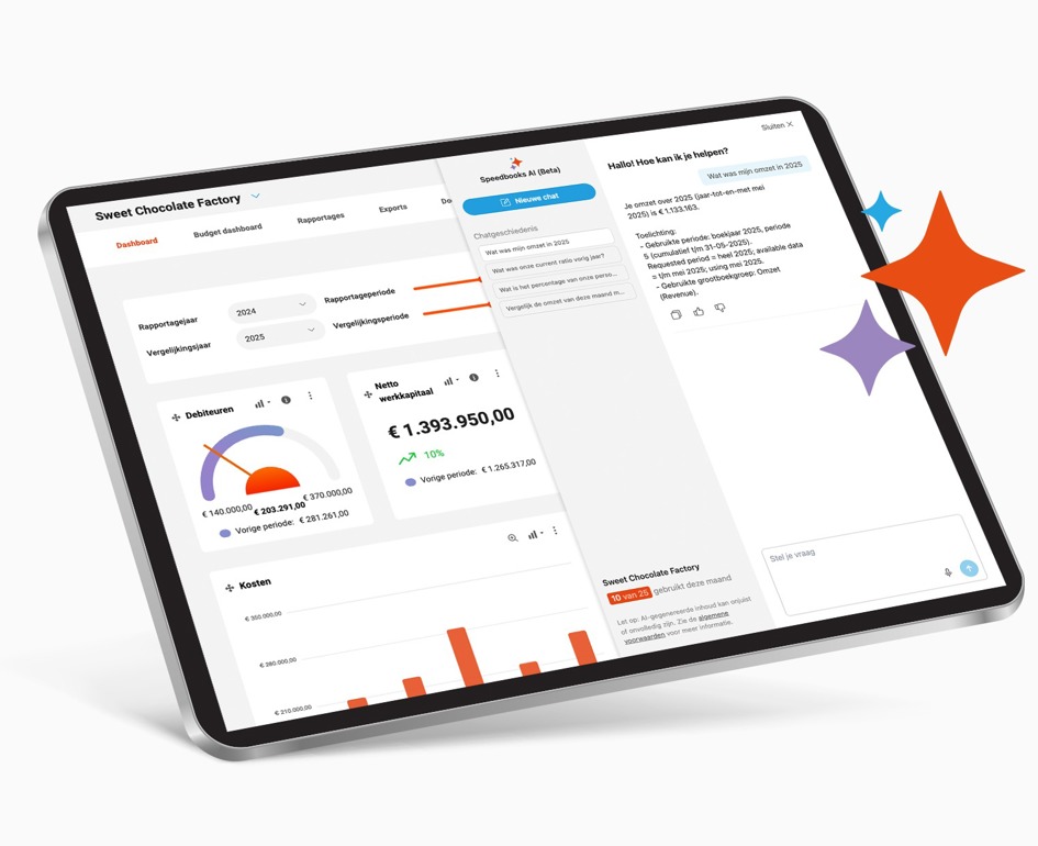 dashboard speedbooks ai tablet